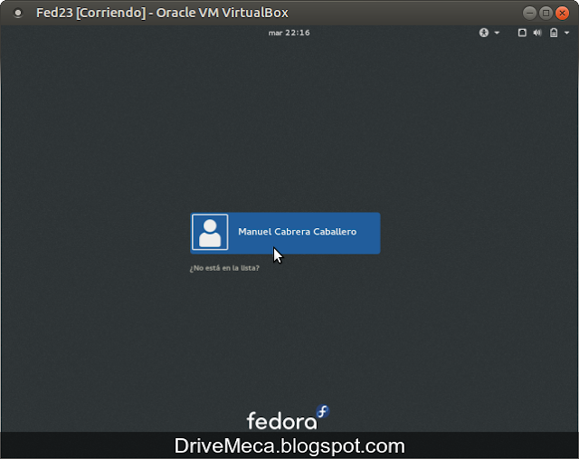 DriveMeca instalando Linux Fedora Workstation 23 paso a paso