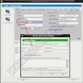 Setting Proxy Dan Port Non Direct