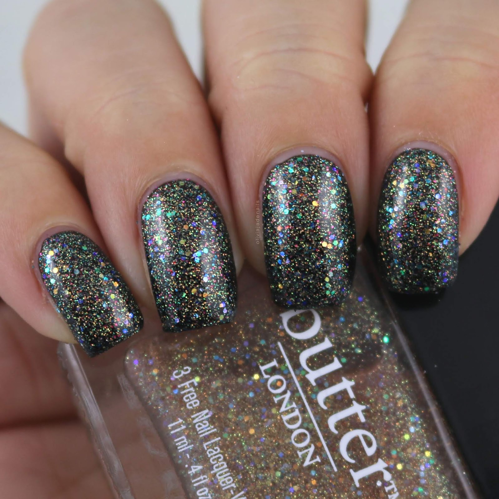 Butter London Tart With A Heart (over The Black Knight) swatched by Olivia Jade Nails