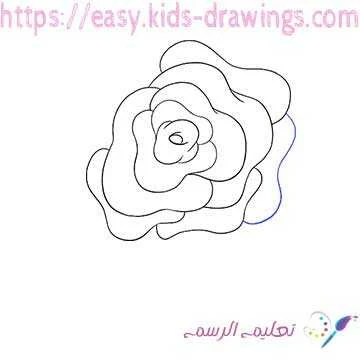 رسم وردة بسيطة كيفية رسم وردة بسيطة