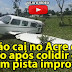 Avião cai no Acre com médico após colidir contra vaca em pista improvisada; veja o vídeo