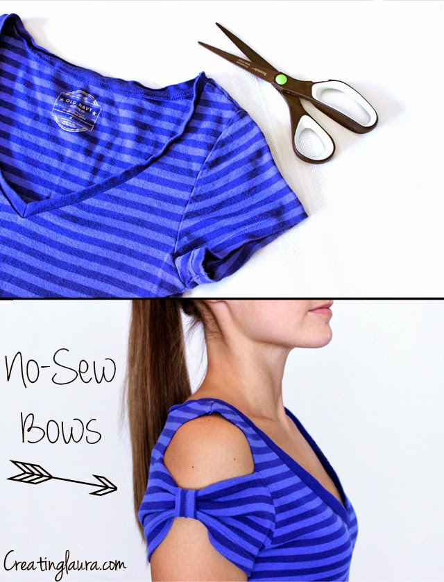 DIY: camiseta con mangas de lazo (sin coser)
