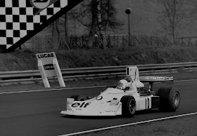 Lella Lombardi at the wheel of the March 751 in which she finished sixth at the 1975 Spanish Grand Prix