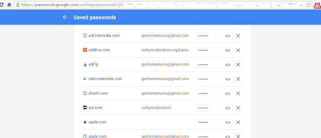 The Google Password Manager.