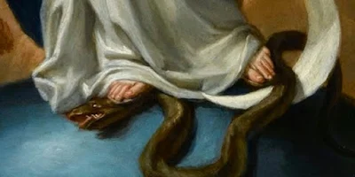 imagem de Nossa Senhora pisando na cabeça da serpente