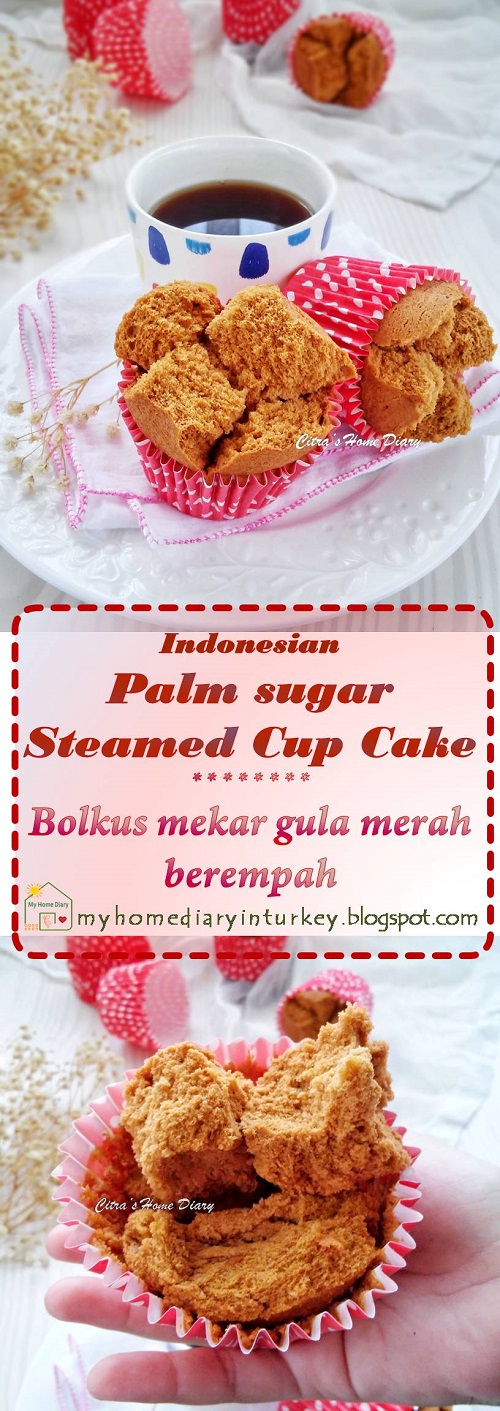 BOLU KUKUS GULA MERAH BEREMPAH / INDONESIAN PALM SUGAR STEAMED CUP CAKE| Çitra's Home Diary. #steamedcake #bolkusmekar #bolukukusmekar #bolukukusgulamerah #resepjajantradisional #indonesiansnack #indonesianfoodrecipe #steamedcake #palmsugar #palmsugarcake #snack