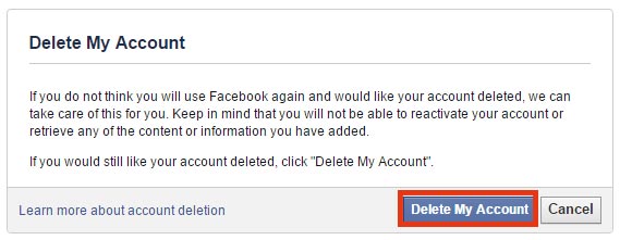 delete facebook account8 How to Delete Facebook Account