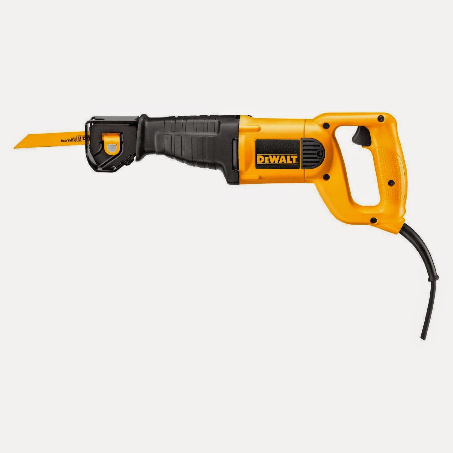 DEWALT DW304PK Reciprocating Saw, heavy duty, variable speed control, up to 2800 spm, 1 1/8" stroke length, keyless lever action blade clamp with 4 positions