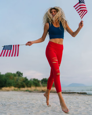 Zyia Active New Release Wednesday featuring Red Slashed Leggings!