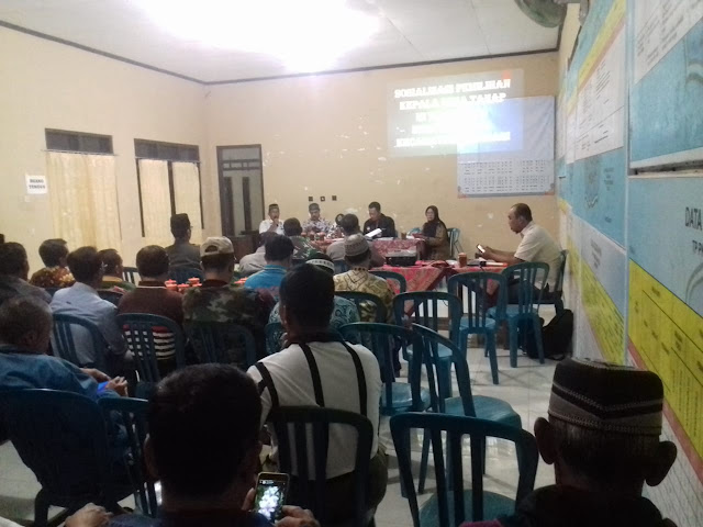 Wujudkan Pilkades Aman Kondusif Babinsa Koramil 22 Wonosari Hadiri Sosialisasi Pilkades Diwilayah Desa Binaan