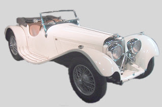 Jaguar SS 100 na propagačním fotu