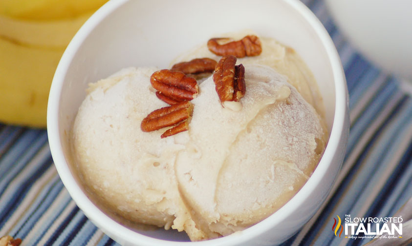 Frozen Banana Ice Cream with Pecans