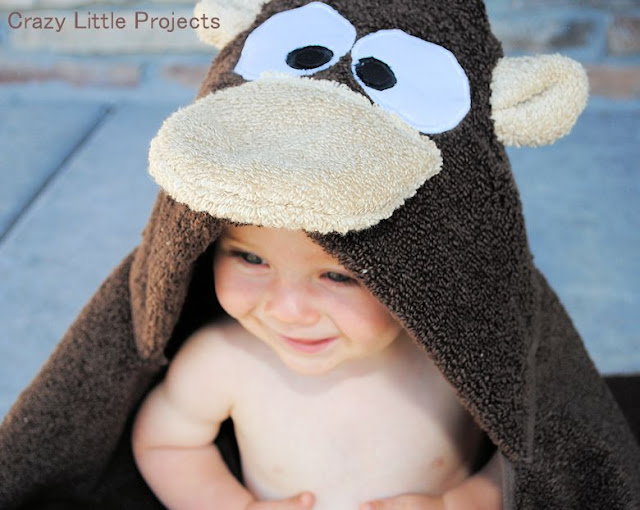 Monkey Hooded Towel Tutorial