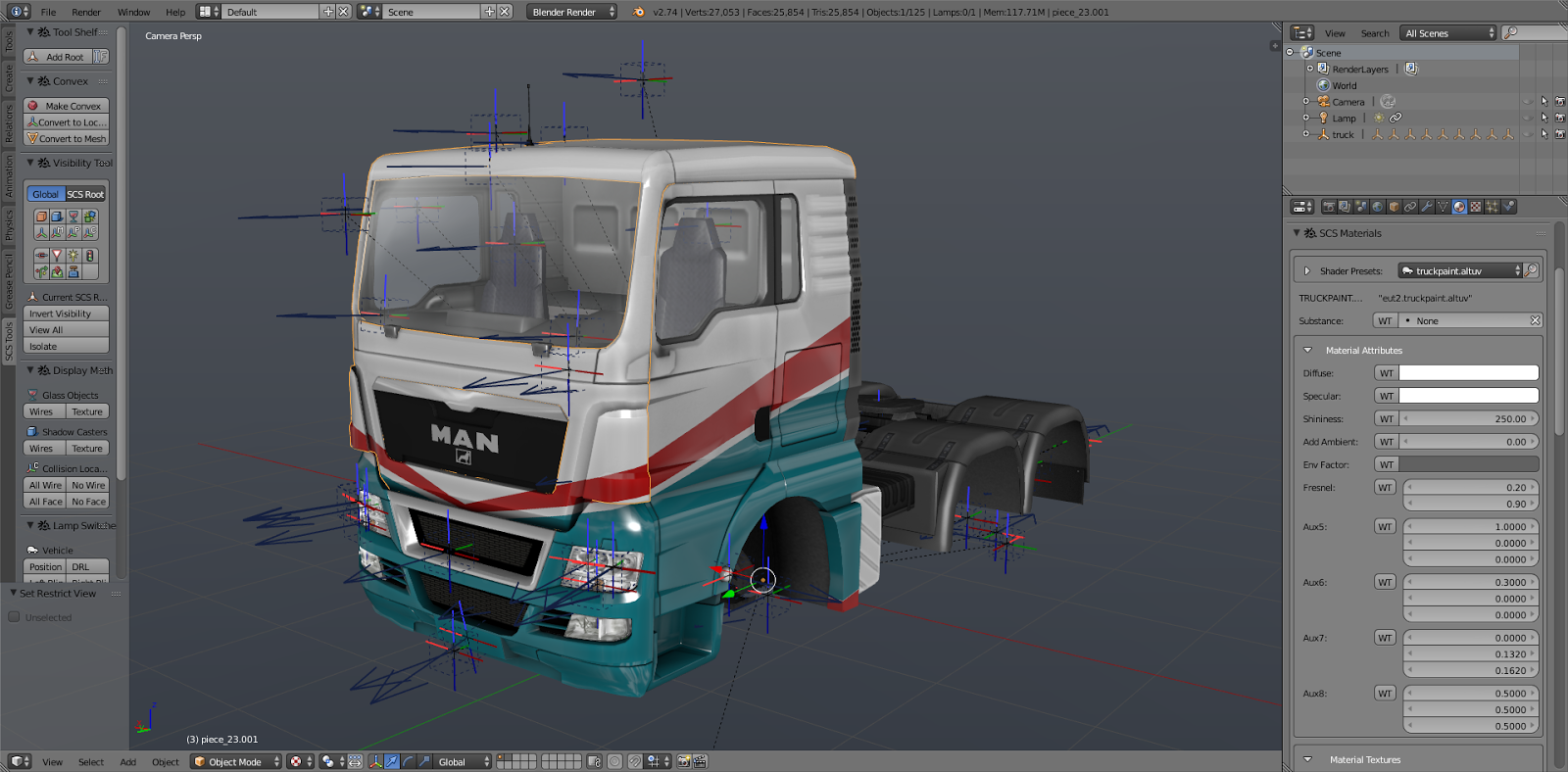 Программа для грузовиков. Blender Euro Truck Simulator 2. Blender программа для 3д моделирования. Blender 3d КАМАЗ. Скания 3д модель блендер.
