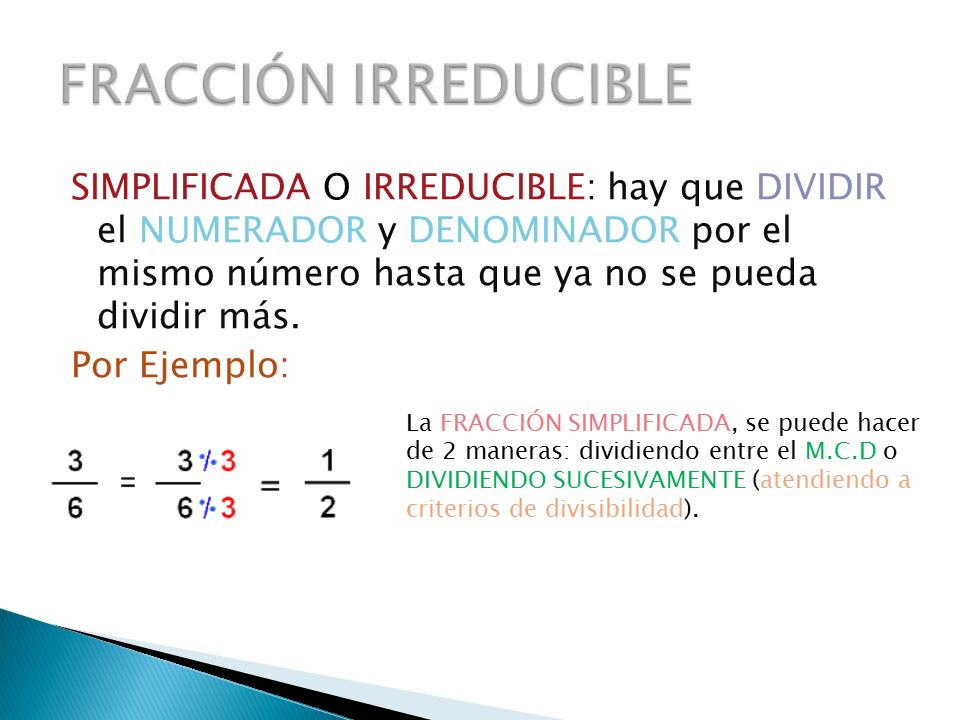 Ejercicios para hallar fracciones equivalentes y fracciones irreducibles