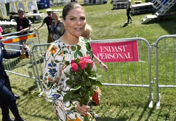 Crown Princess Victoria wore Rodebjer irmaline top and skirt. Prince Carl Phillip and Princess Sofia. Princess Madeleine