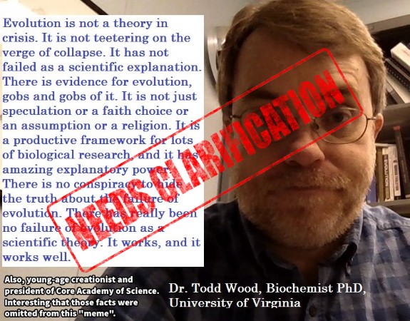 Dr. Todd C. Wood has written some things that atheists adore and bothered this writer. Some clarification on several subjects is in order.