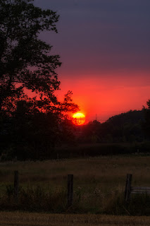 Naturfotografie Lippeaue Sonnenuntergang