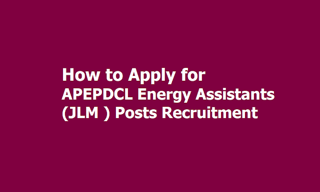 How to Apply for APEPDCL Energy Assistants (JLM Junior Lineman) Posts Recruitment 2019 How to Apply for APEPDCL Energy Assistants (JLM Junior Lineman) Posts Recruitment 2019