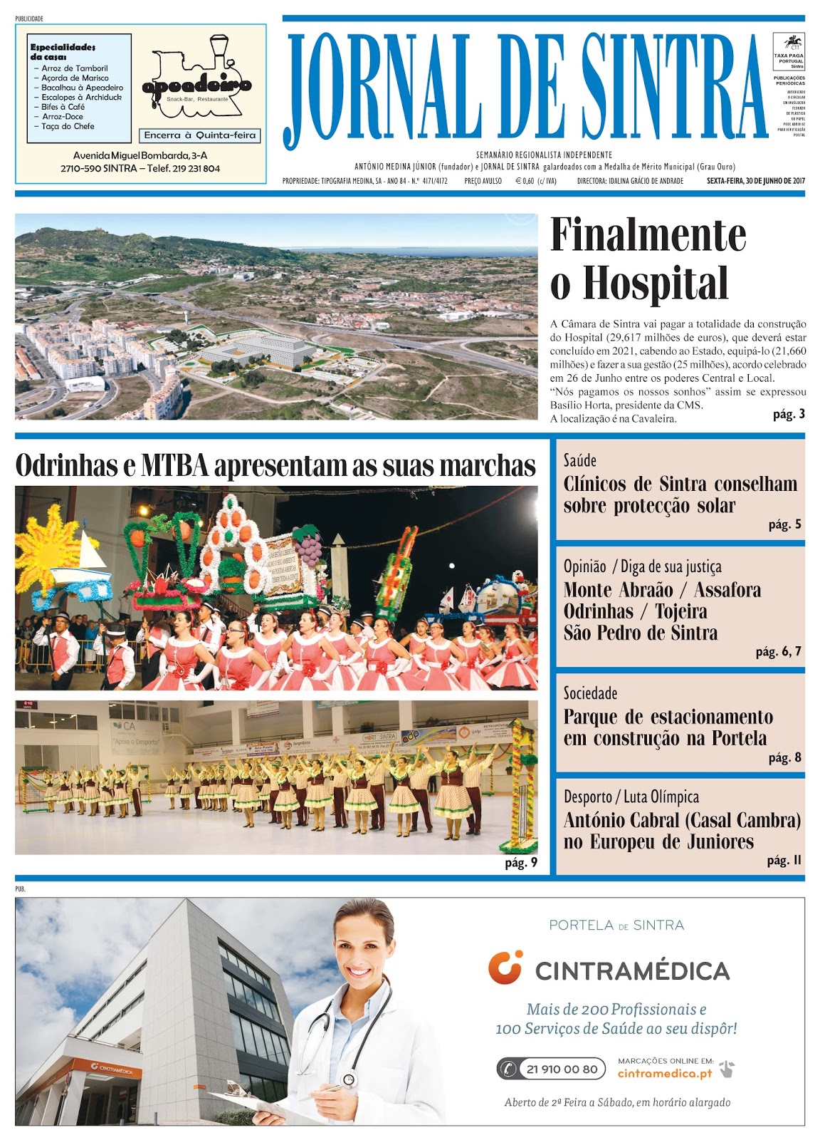 Capa da edição de 30-06-2017
