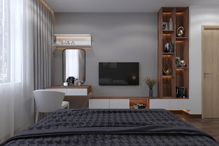 Nội, ngoại thất: Thiết kế nội thất chung cư 3 phòng ngủ hiện đại sang trọng A14