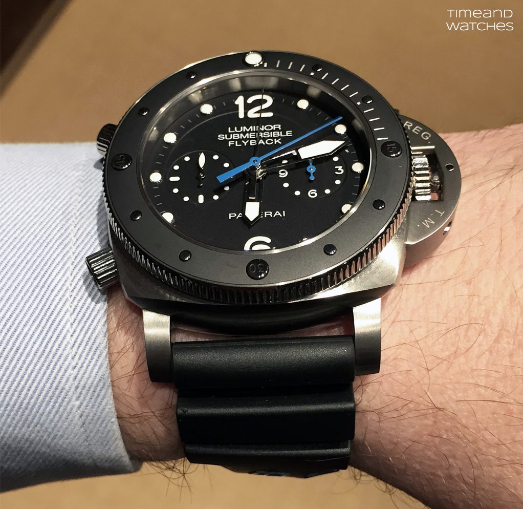 SIHH 2015: Officine Panerai - Luminor Submersible 1950 Flyback PAM614 ...