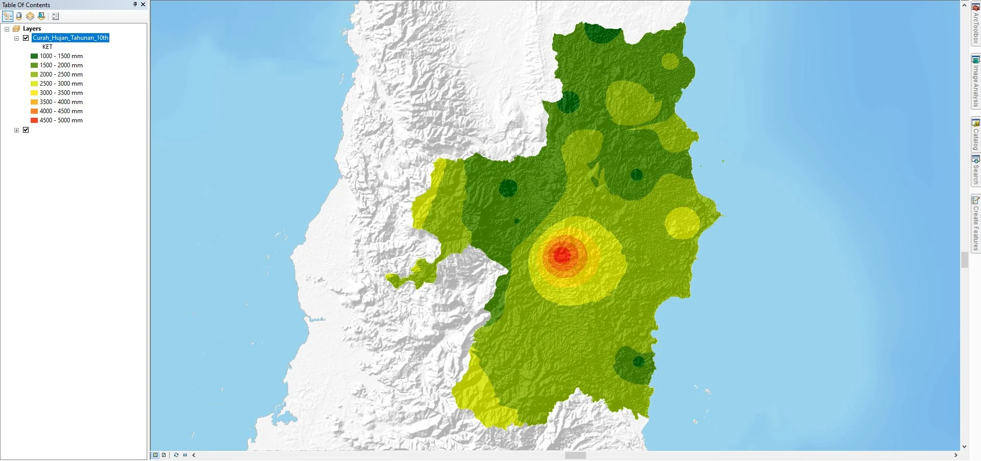 Shapefile Peta Curah Hujan Rata-rata Indonesia Terbaru