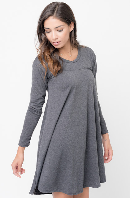 Buy Solid A-Line Tunic Dress Online @ caralase.com
