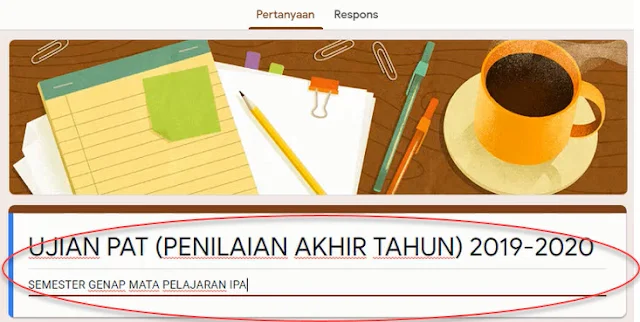 Membuat deskripsi soal di Google Form