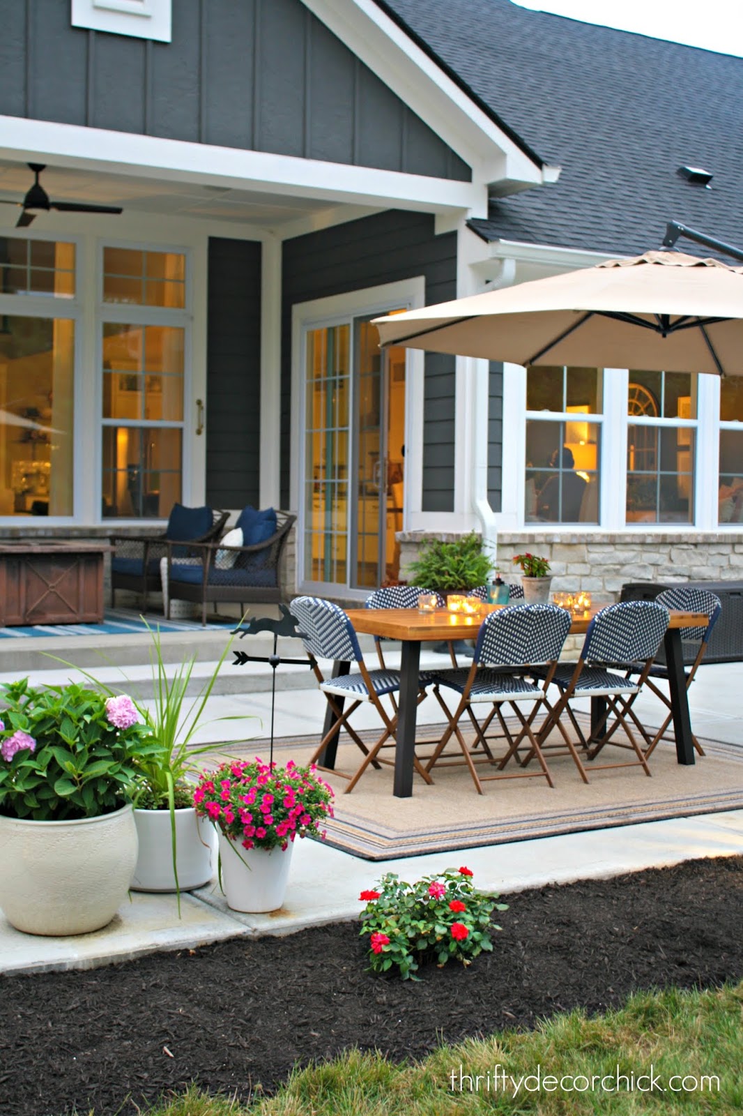potting tables for outdoors lowe s on Our New Outdoor Living Space The Patio Reveal From Thrifty Decor Chick