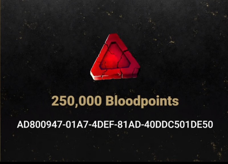 Dead by Daylight promo codes for 250,000 Blood Points, 1,000 Prismatic Shards and 10 Fragments