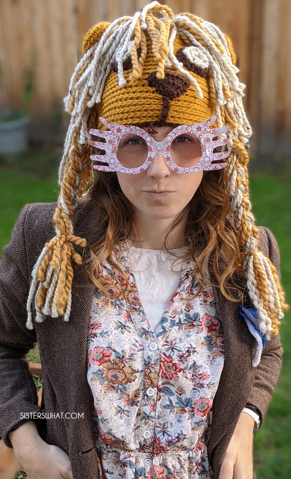 Luna Lovegood Lion Hat Costume a Harry Potter Costume Sisters, What!