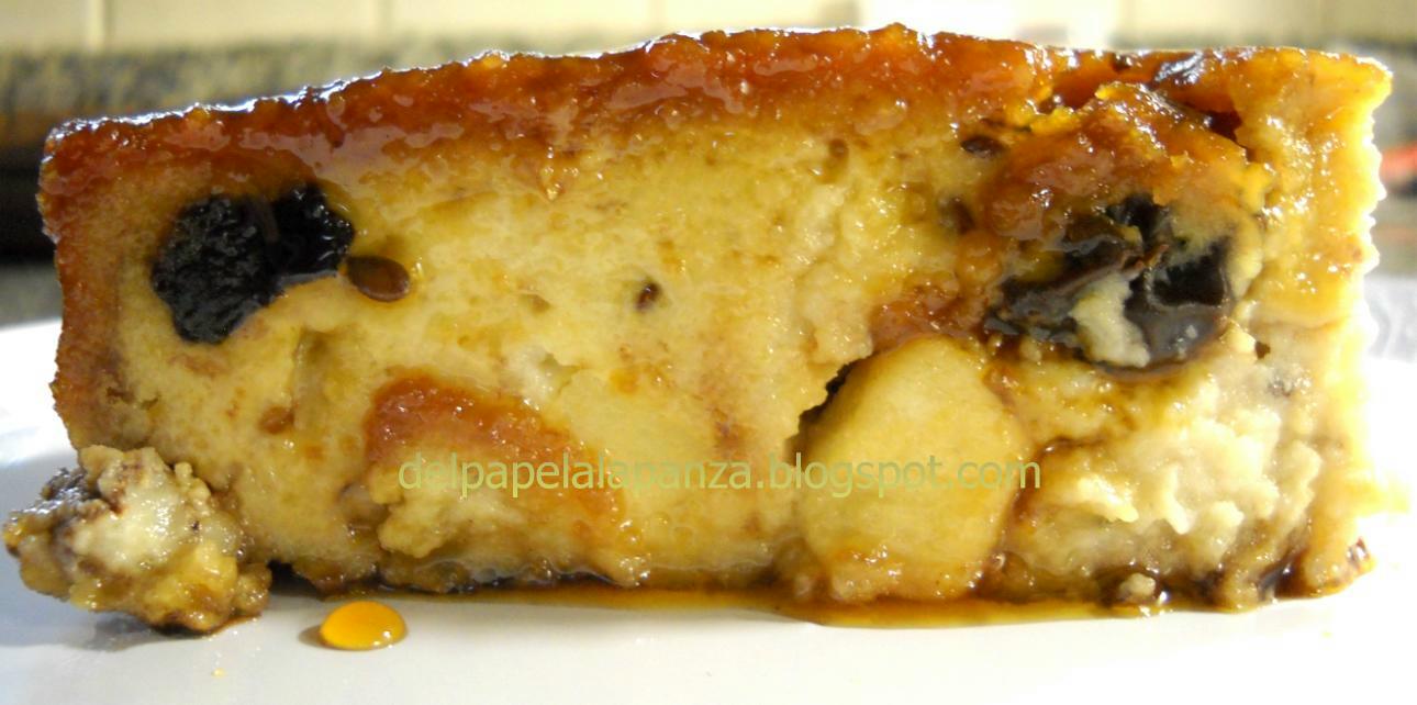 Del papel a la panza Budín de pan y vainillas