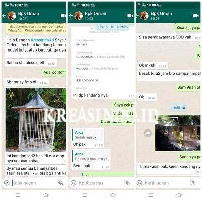 Kandang Stainless Burung Beo pesanan Bpk Oman di Menteng Jakarta Pusat