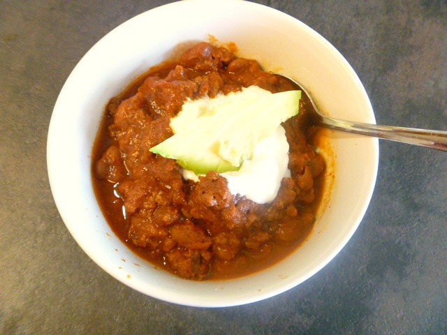 Lightening Fast So-Cal Chili:  This chili is a game changer for weeknight meals.  30 minutes is all you need.  Dinner...done. Slice of Southern