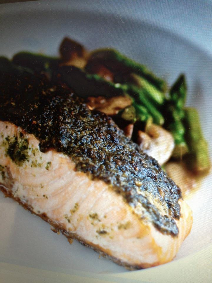 The Primal Martini Pesto Encrusted Salmon and Beachy Dreams
