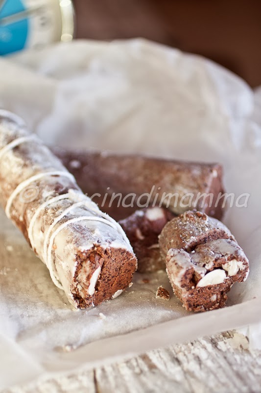 Salame di cioccolato morbidissimo...che non vedevo l'ora di provare per
