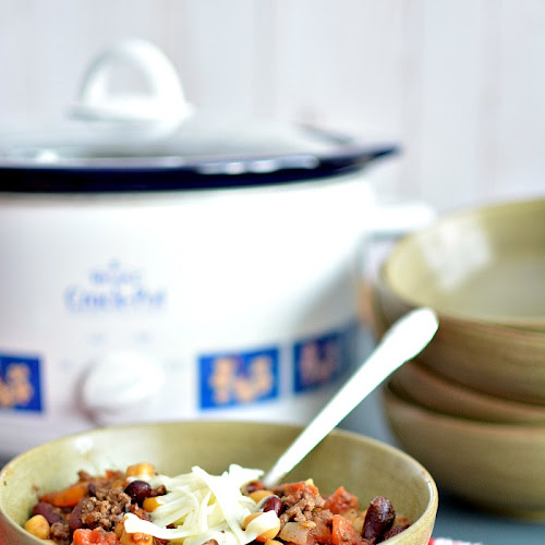 Sweet and Savory Slow Cooker Potluck Chili Recipe