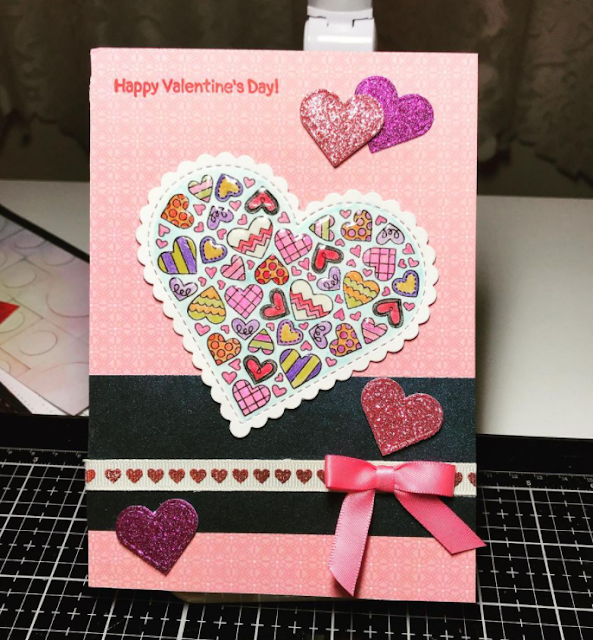 Happy Valentine's Day by Betty features Heartfelt Love and Heart Frames by Newton's Nook Designs; #newtonsnook, #valentinescard, #inkypaws, #cardmaking