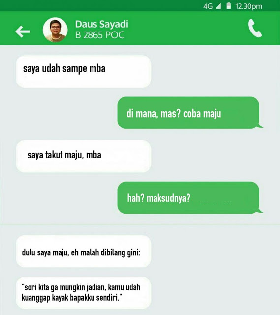 Pikiran Ngeres Jangan Baca, Chat Kocak Driver Ojol yang Bikin Gagal Fokus Pikiran Ngeres Jangan Baca, Chat Kocak Driver Ojol yang Bikin Gagal Fokus
