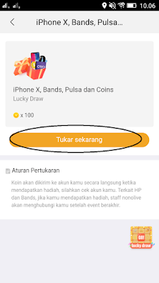 menukarkan coins aplikasi nonolive android