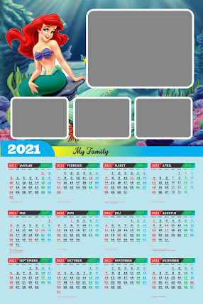 Desain Kalender Dinding 2021 Karakter