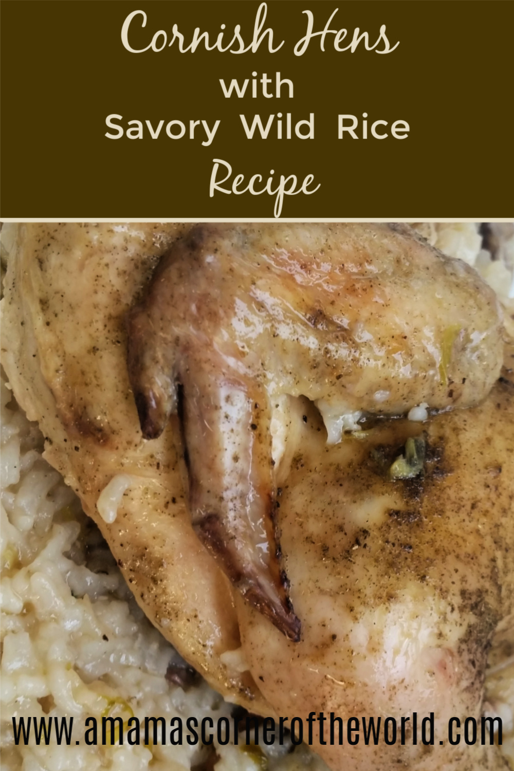 Oven Baked Cornish Hens with Savory Wild Rice Recipe