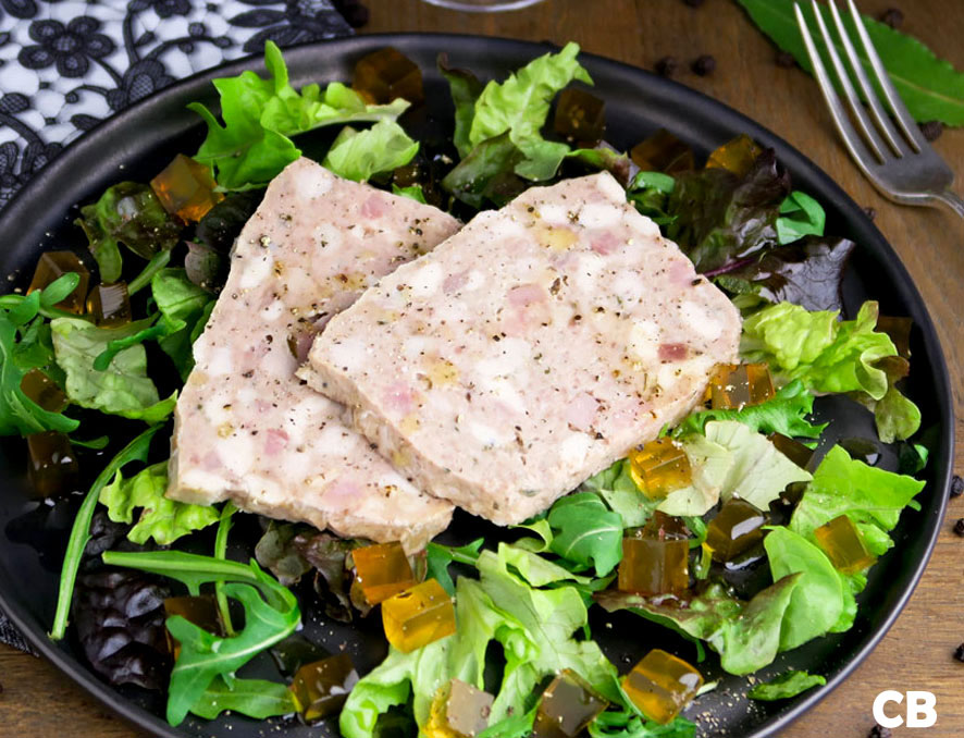 Culinaire Bagage Kerstspecial Franse terrine van kalfsvlees, kip en ham