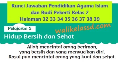 Kunci Jawaban Pendidikan Agama Islam Dan Budi Pekerti Kelas 2 Halaman 32 33 34 35 36 37 38 39 Wali Kelas Sd