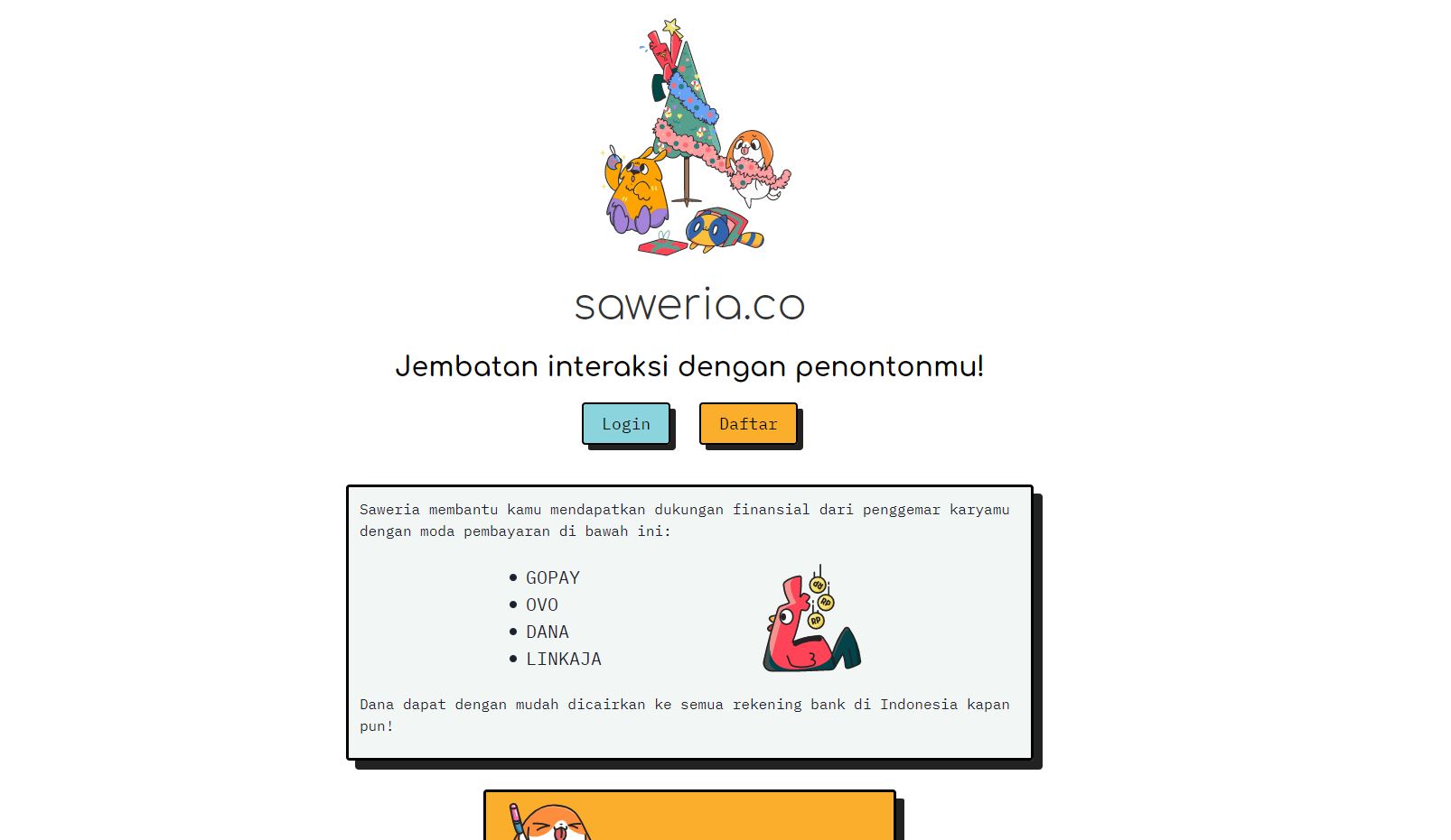 situs crowdfunding Saweria co