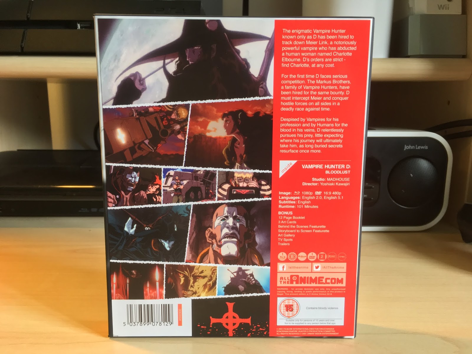 Animes Vampire Hunter D: Bloodlust em Blu-ray