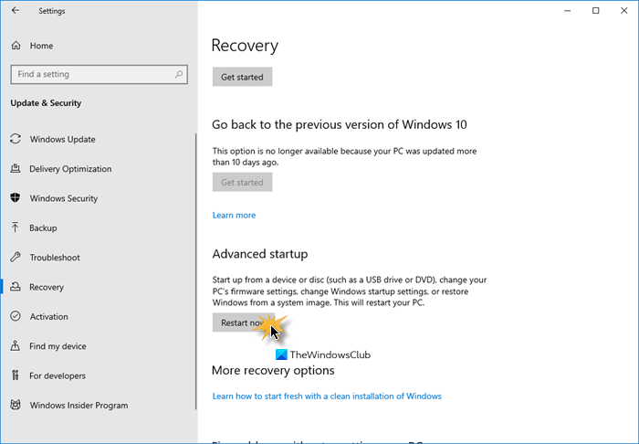 Windows 10 si arresta in modo anomalo o si blocca anche in modalità provvisoria