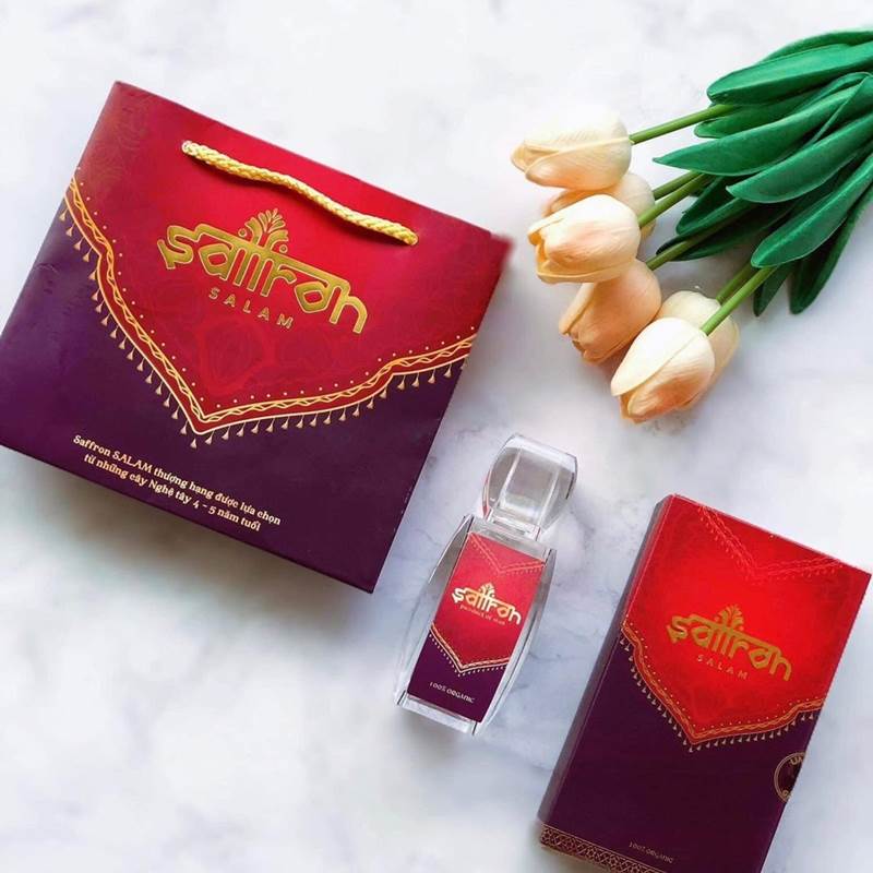 Saffron Việt Nam Nhụy hoa nghệ tây Saffron Salam – Hộp 1 gram TẶNG Túi giấy