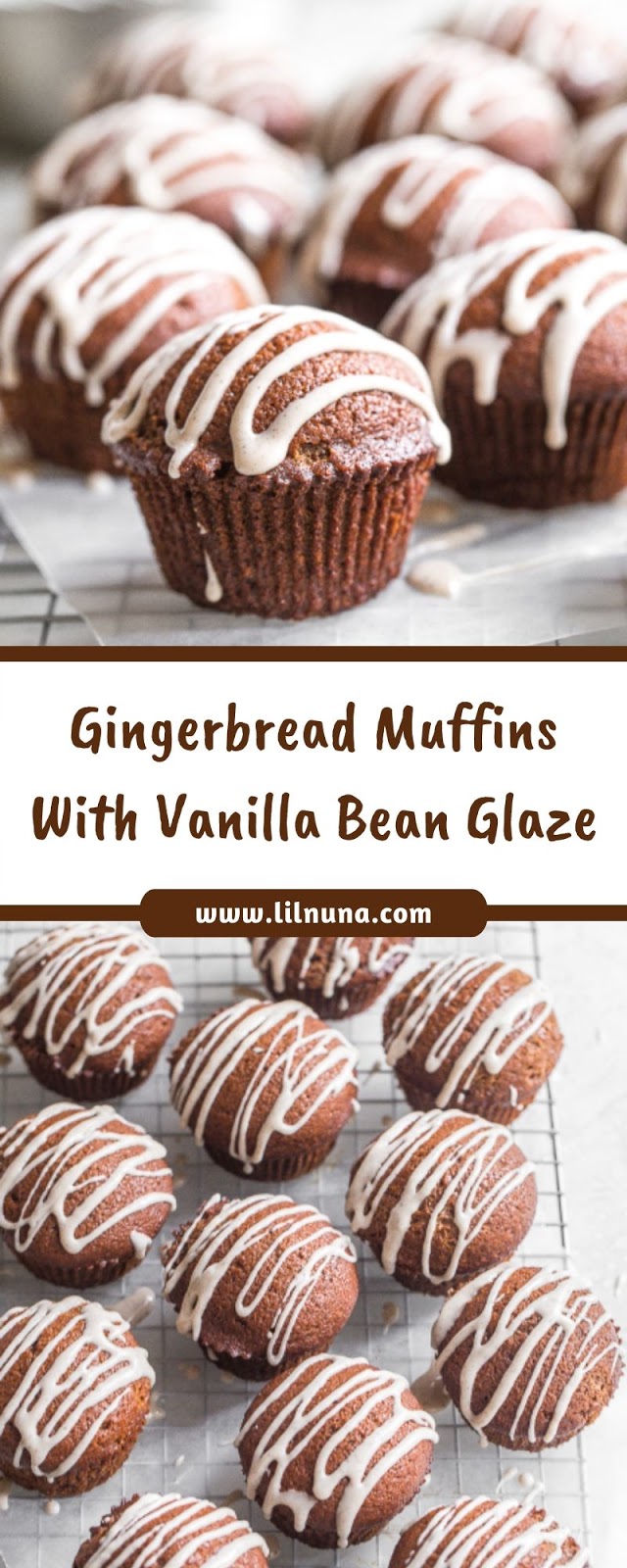 Gingerbread Muffins With Vanilla Bean Glaze